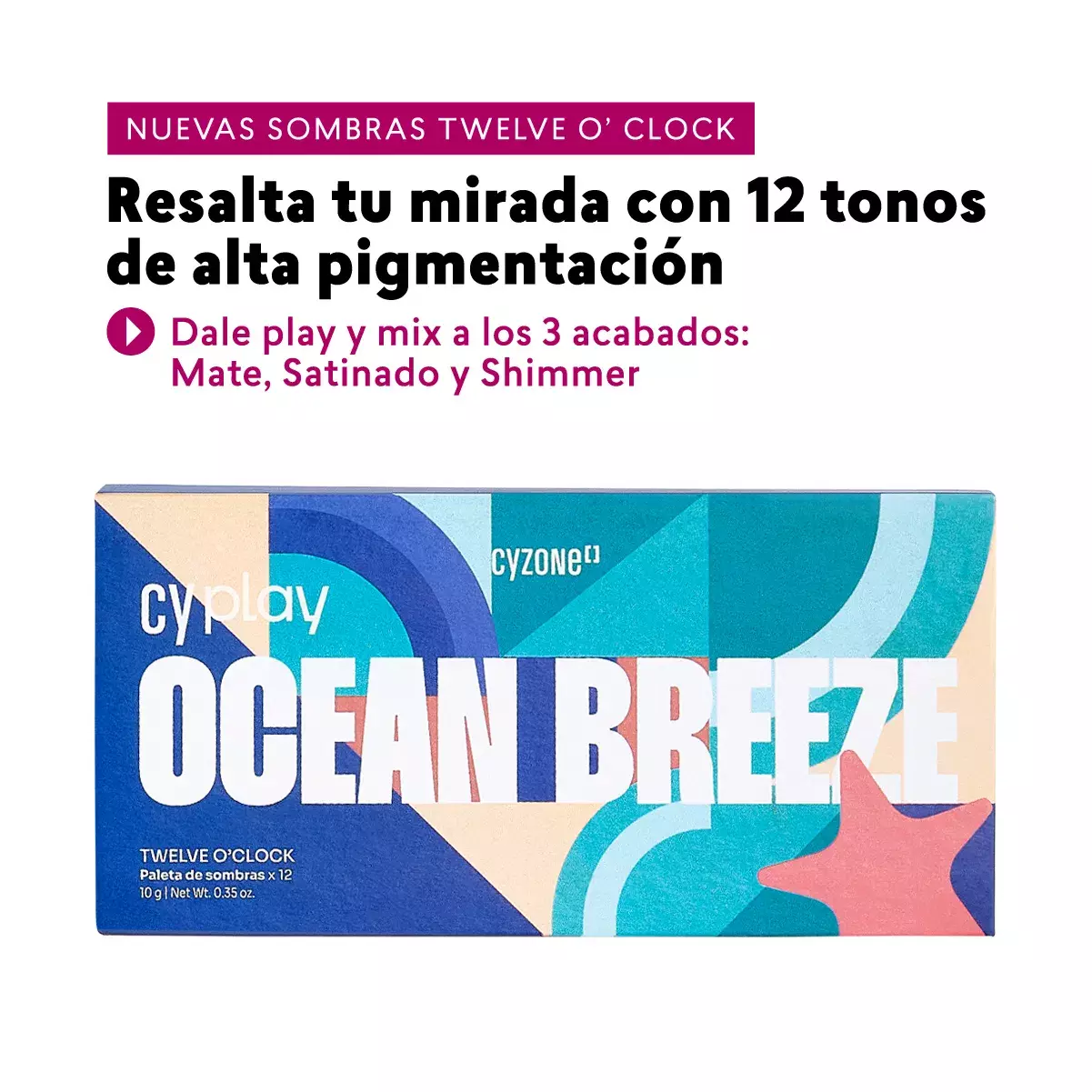 Paleta de sombras cyplay twelve oclock -2