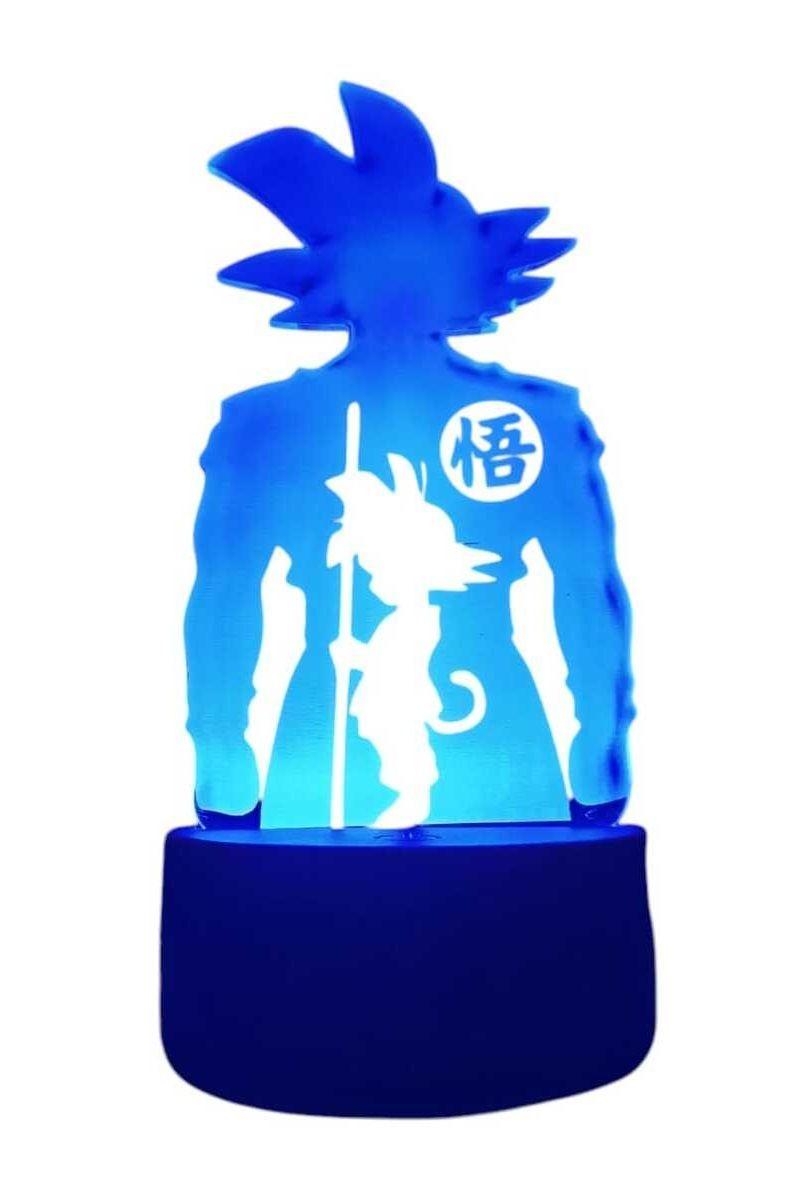 Lámpara Ilusión 3D Dragon Ball Goku 7 Colores-2