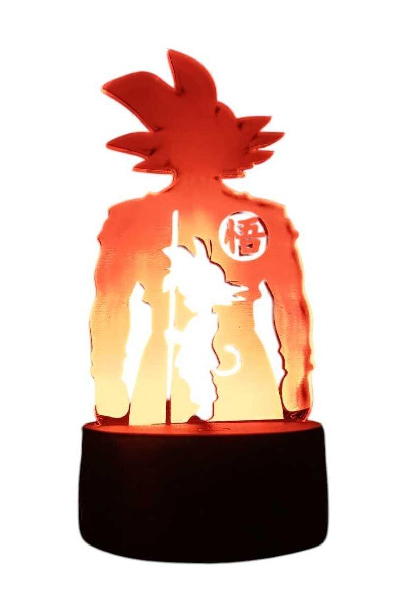 Lámpara Ilusión 3D Dragon Ball Goku 7 Colores-3