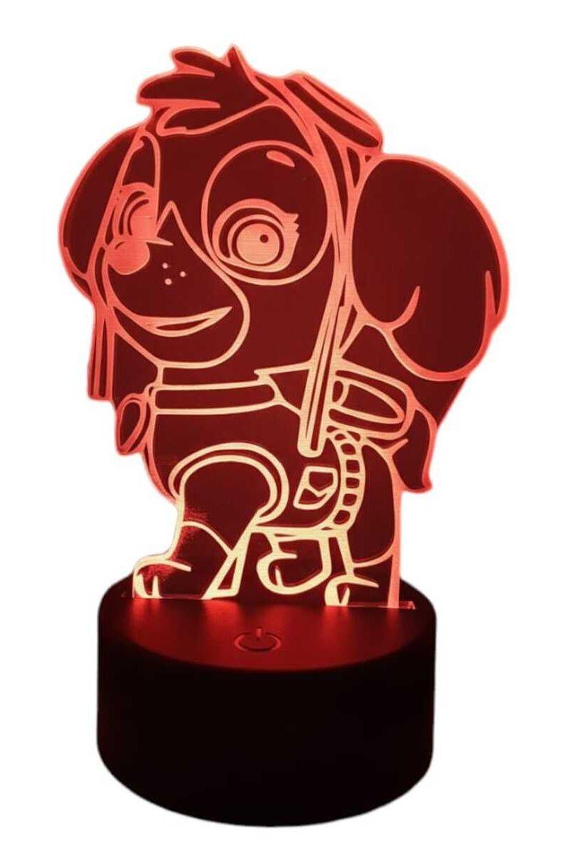 Lámpara Ilusión 3D Skye 7 Colores-3