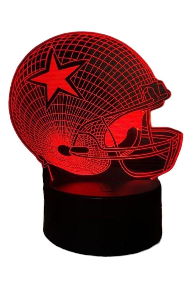 Lámpara Ilusión 3D Casco de Fútbol Americano 7 Colores-2