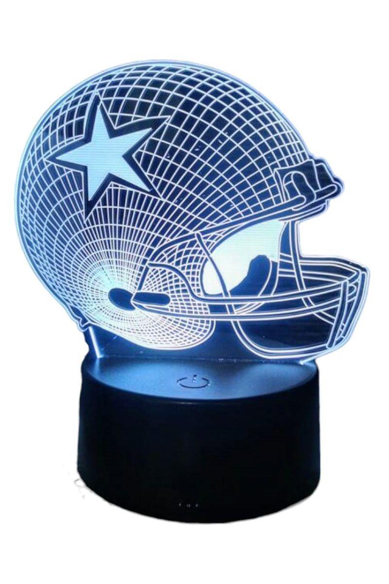 Lámpara Ilusión 3D Casco de Fútbol Americano 7 Colores-4