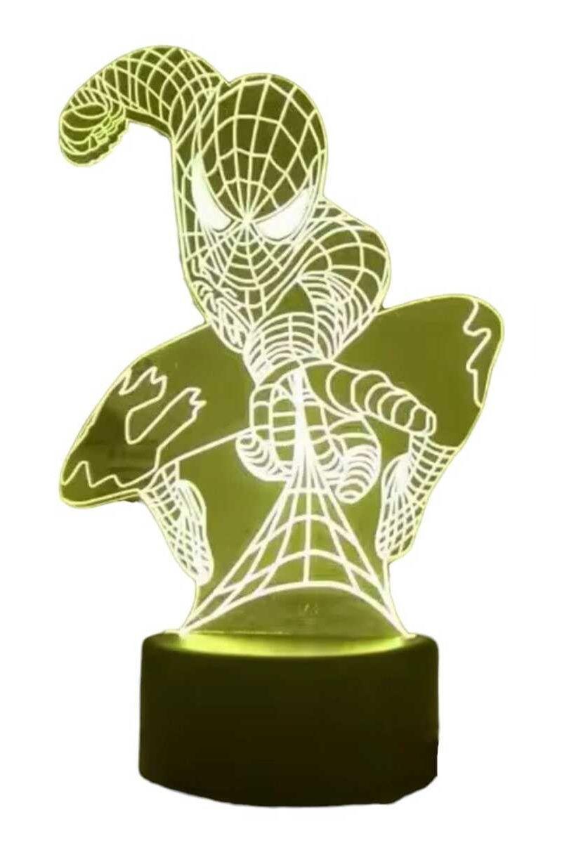 Lámpara Ilusión 3D Spiderman 7 Colores-2