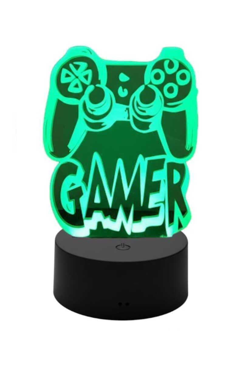 Lámpara Ilusión 3D Joystick Gamer 7 Colores-2