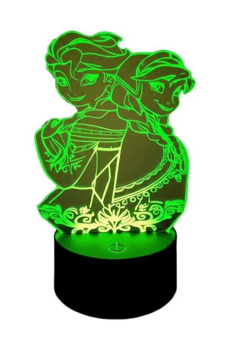 Lámpara Ilusión 3D Frozen 7 Colores-2