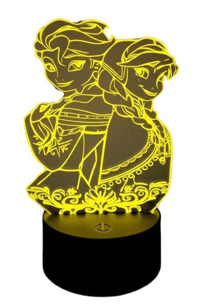 Lámpara Ilusión 3D Frozen 7 Colores-3