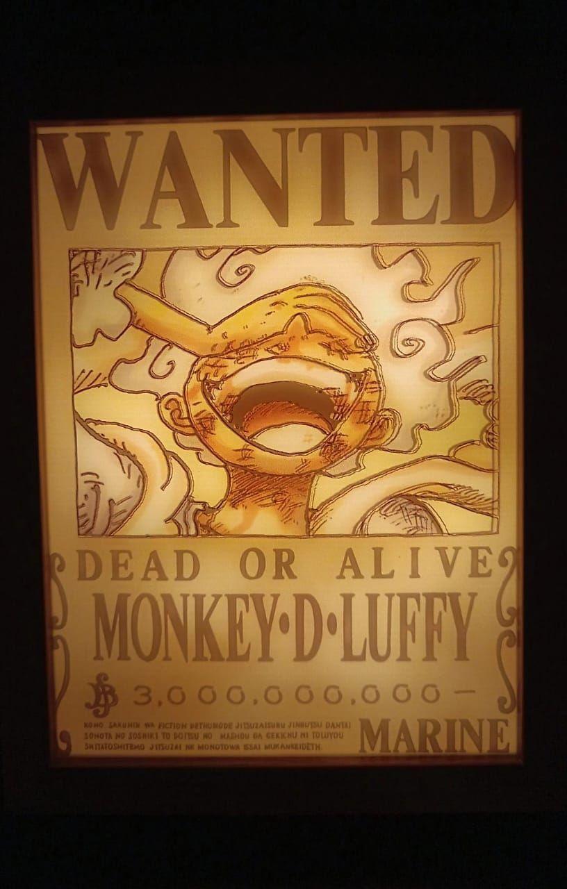 Cuadro Led de Cartel Luffy Gear 5 23x18cm-2
