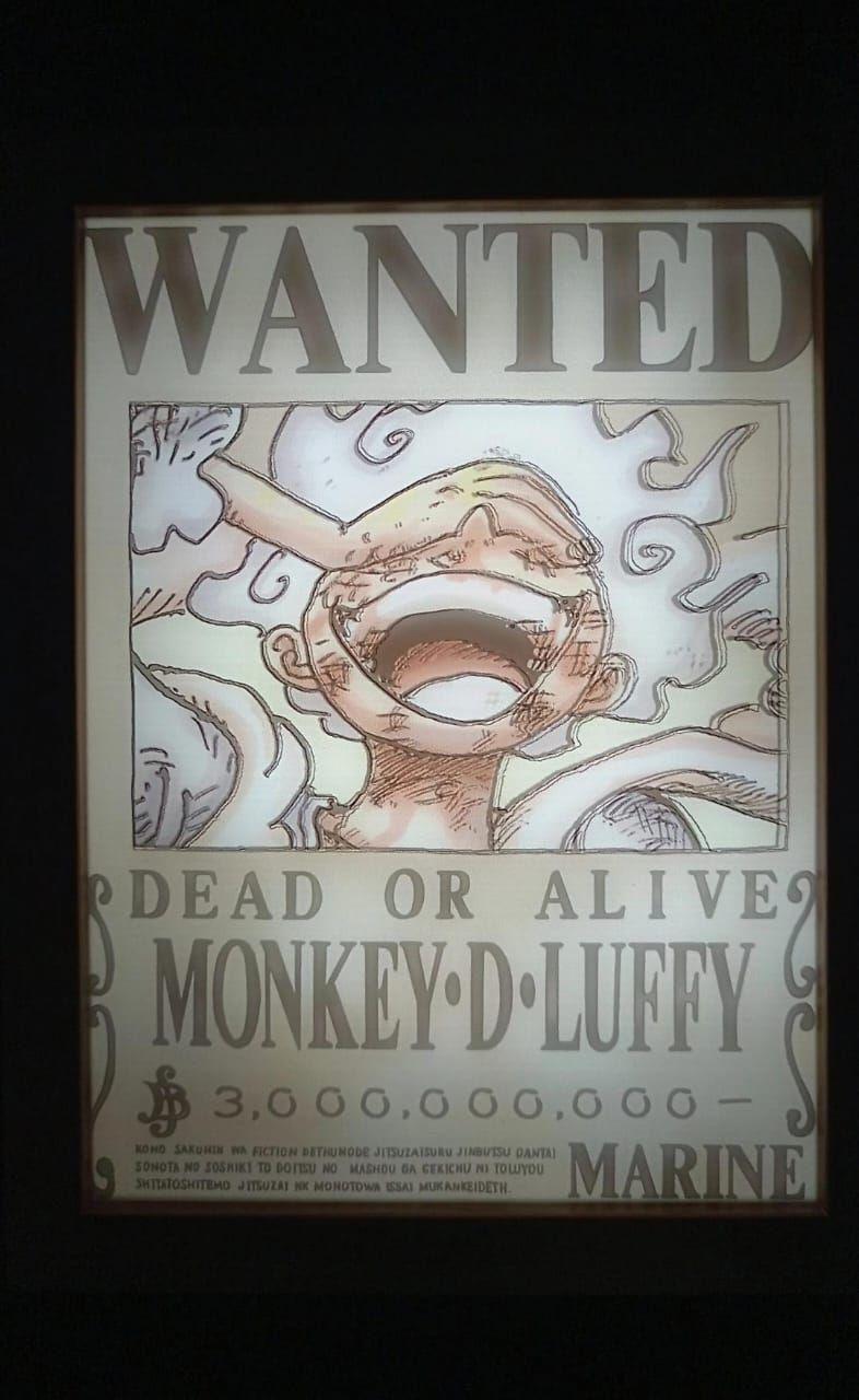 Cuadro Led de Cartel Luffy Gear 5 23x18cm-3