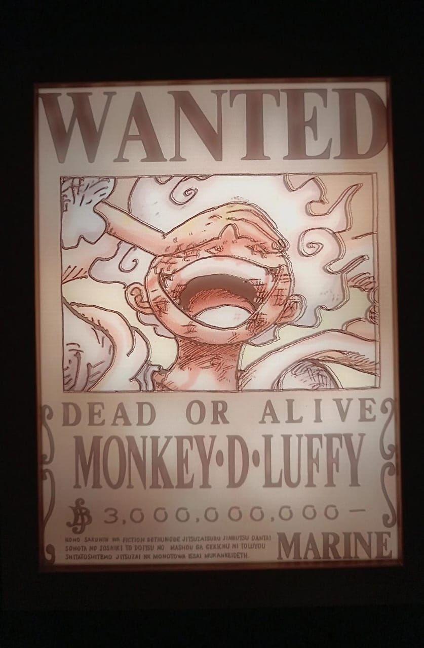 Cuadro Led de Cartel Luffy Gear 5 23x18cm-4