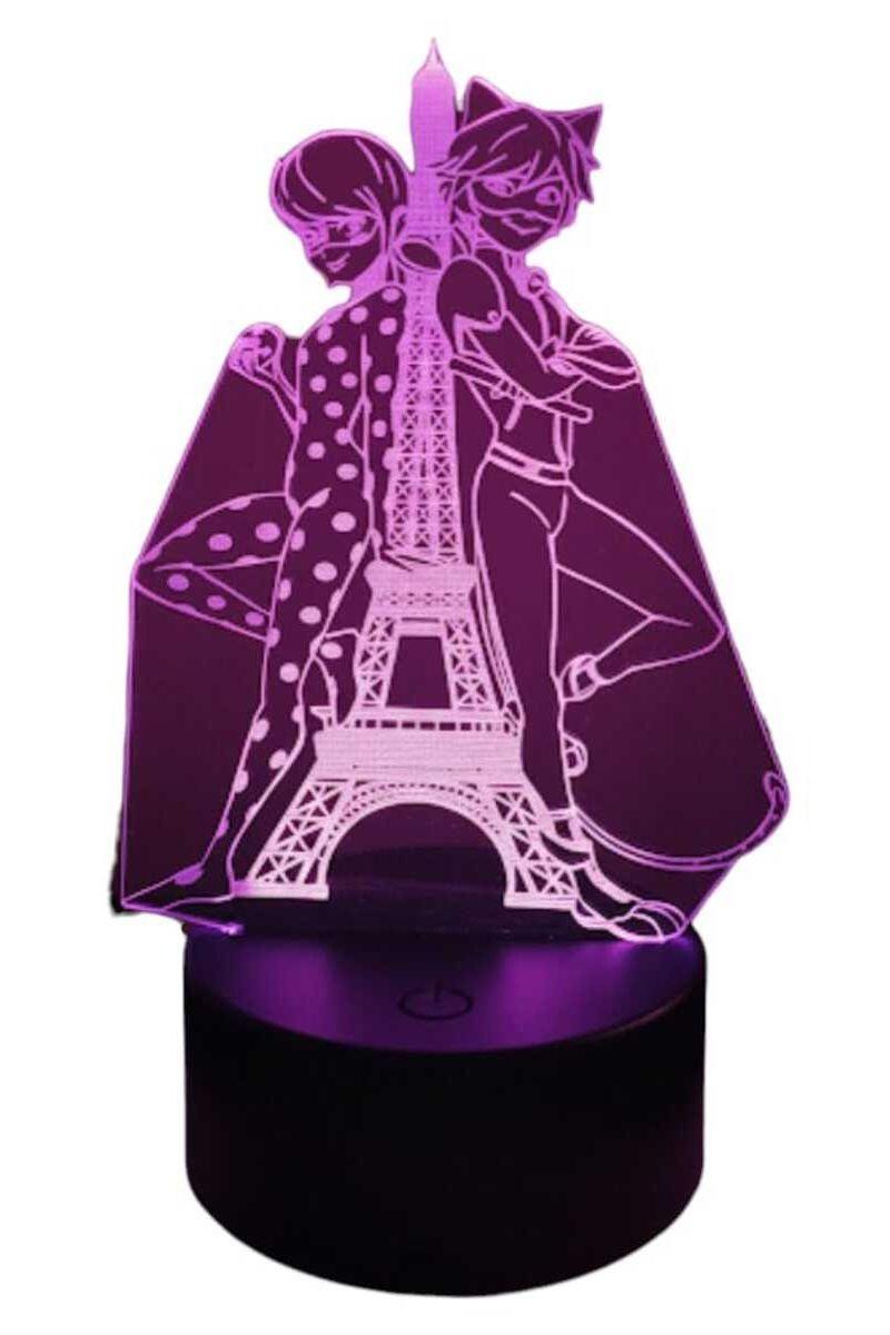 Lámpara Ilusión 3D Lady Bug 7 Colores-2