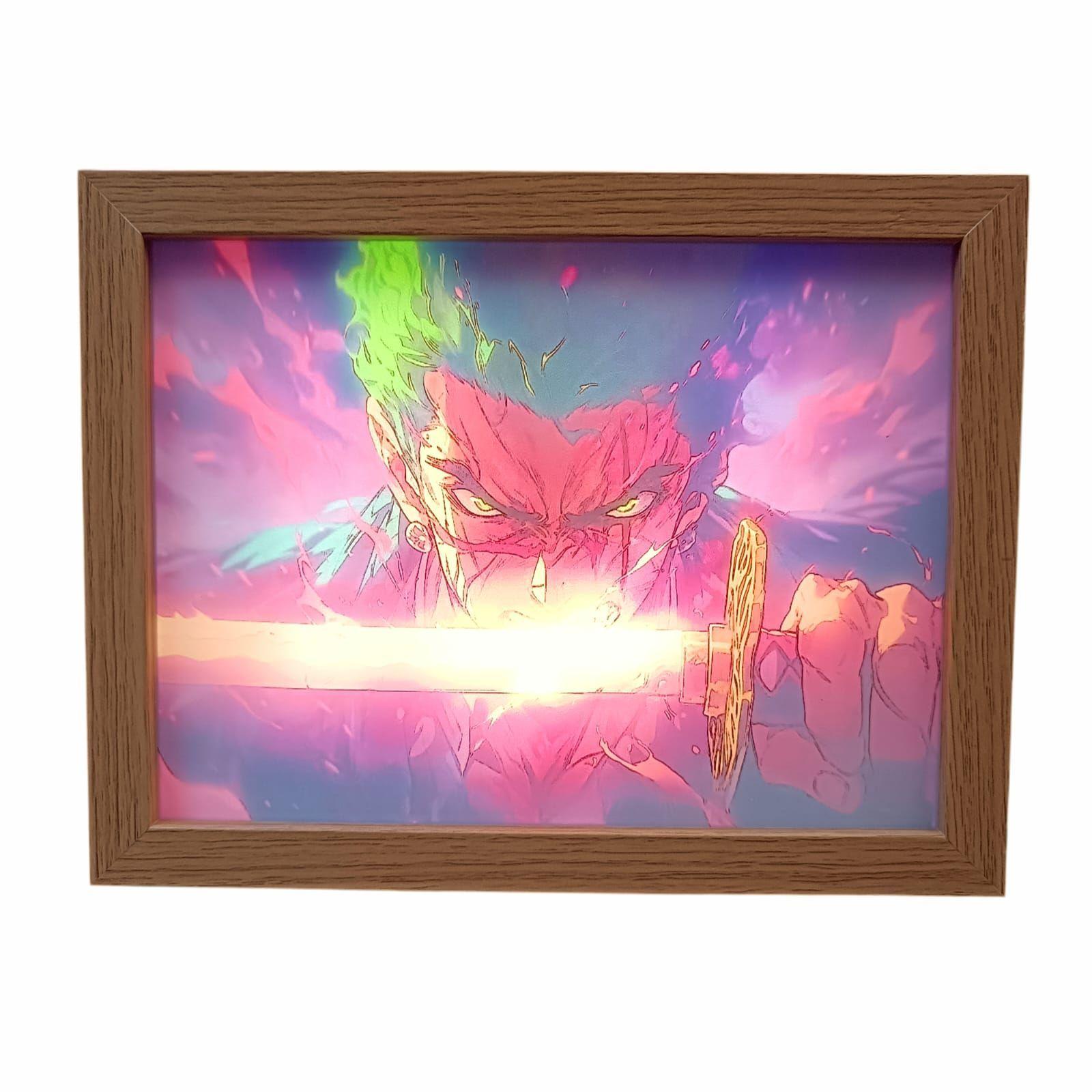 Cuadro Led de Zoro Espada en Horizontal 23x18cm-4