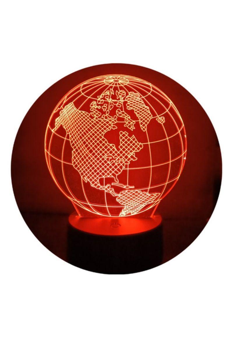 Lámpara Ilusión 3D Mundo 7 Colores-2