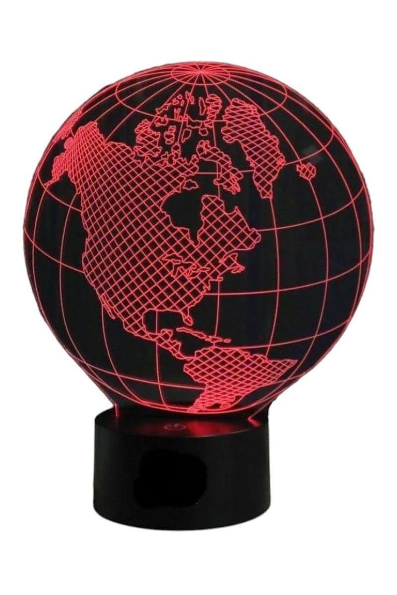 Lámpara Ilusión 3D Mundo 7 Colores-2