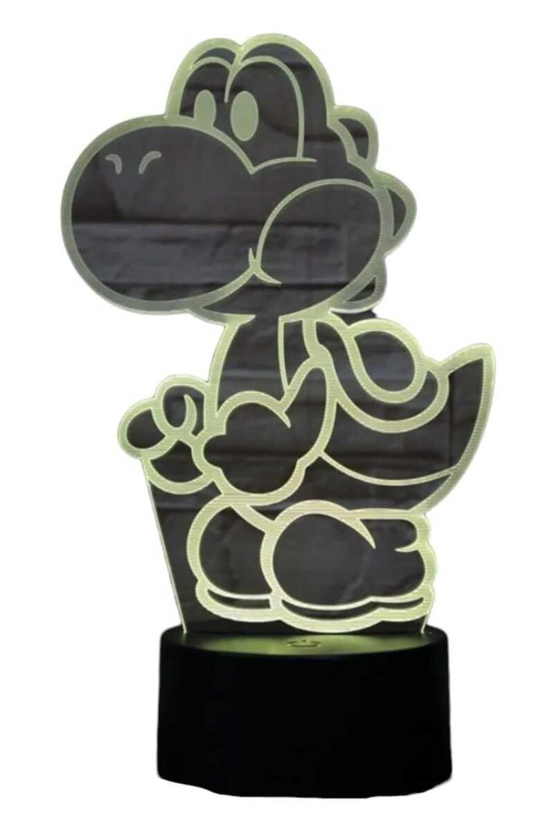 Lámpara Ilusión 3D Yoshi 7 Colores-3