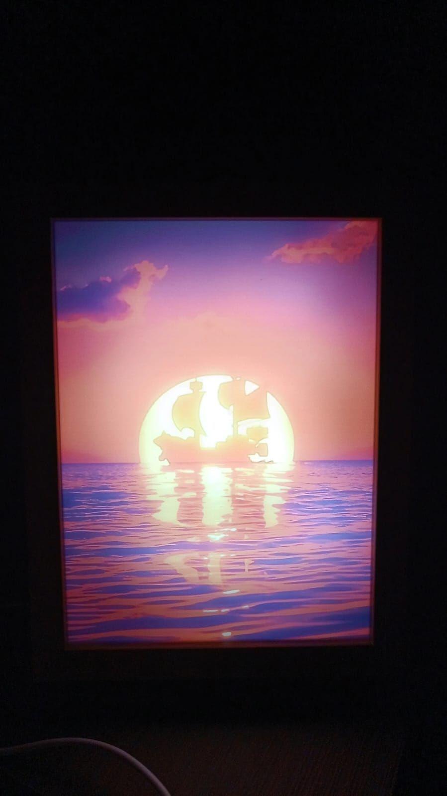 Cuadro Led de Barco One Piece 23x18cm-4