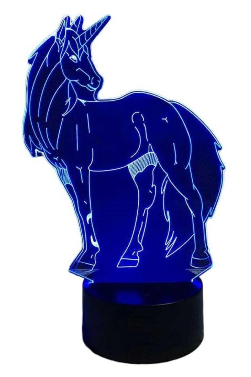 Lámpara Ilusión 3D Unicornio Z 7 Colores-2