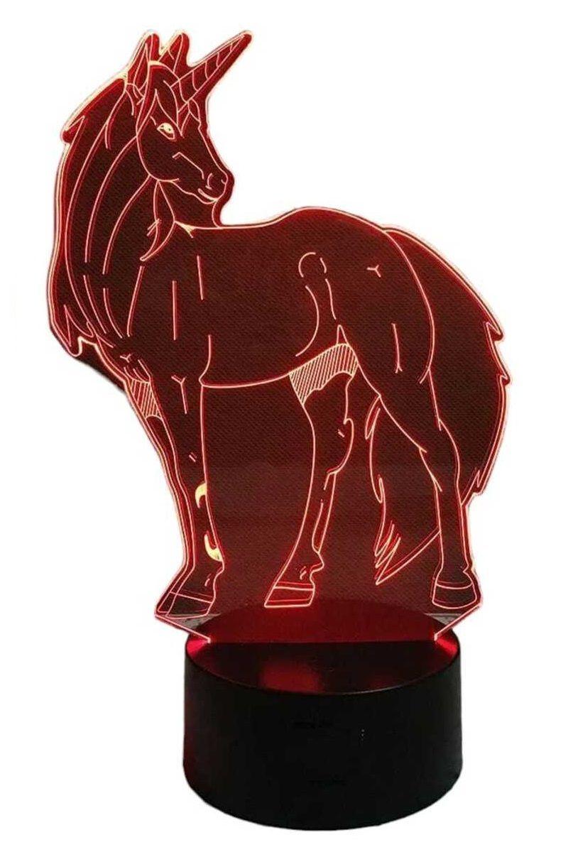 Lámpara Ilusión 3D Unicornio Z 7 Colores-4