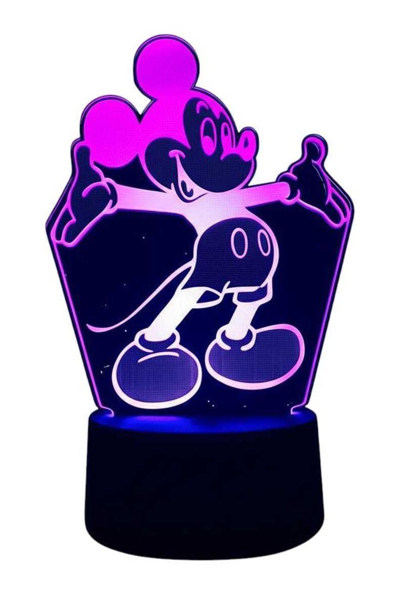 Lámpara Ilusión 3D Mickey 7 Colores-2