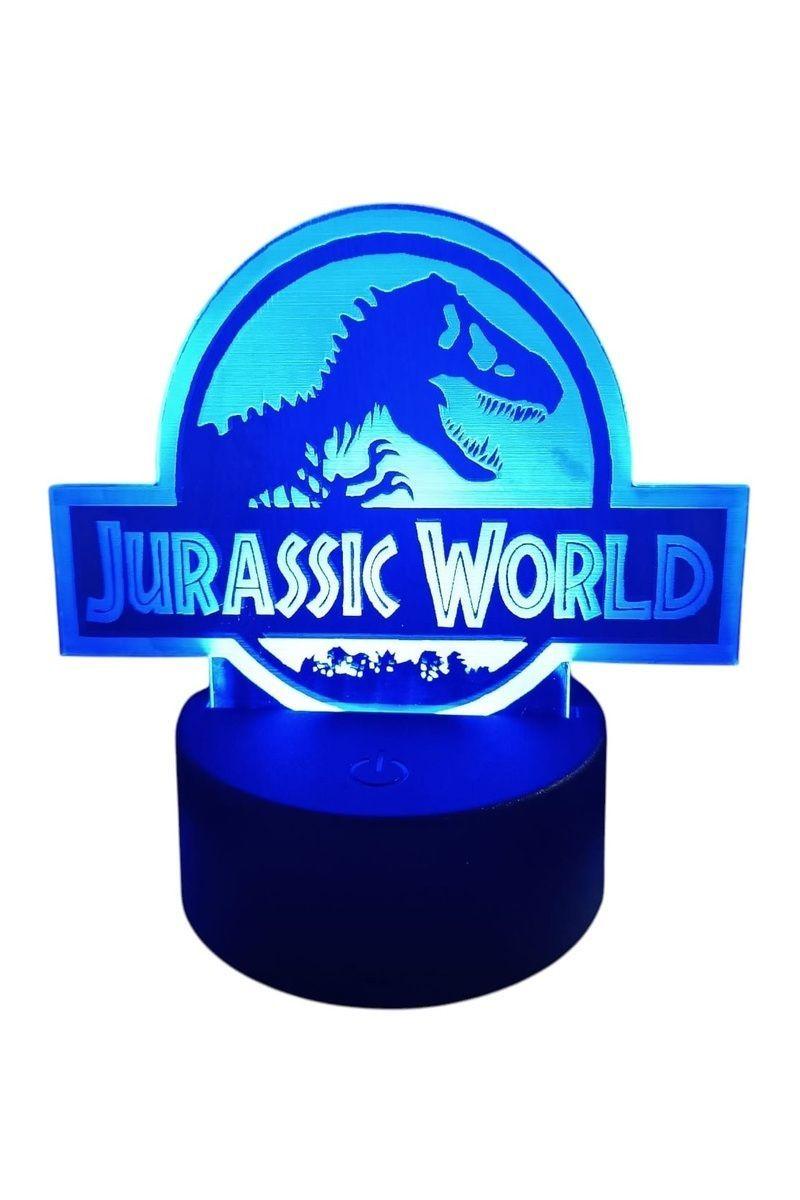 Lámpara Ilusión 3D Jurassic World 7 Colores-3