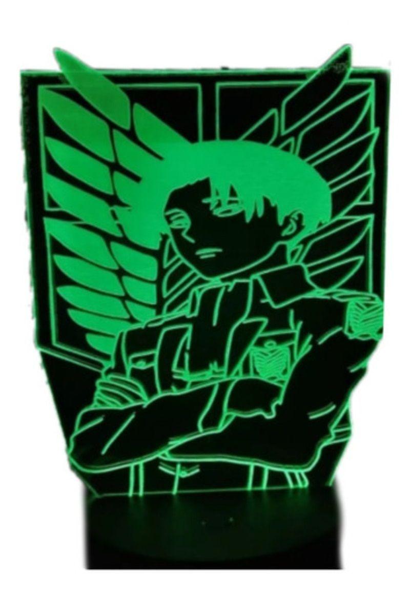 Lámpara Ilusión 3D Levi Ackerman 7 Colores-0