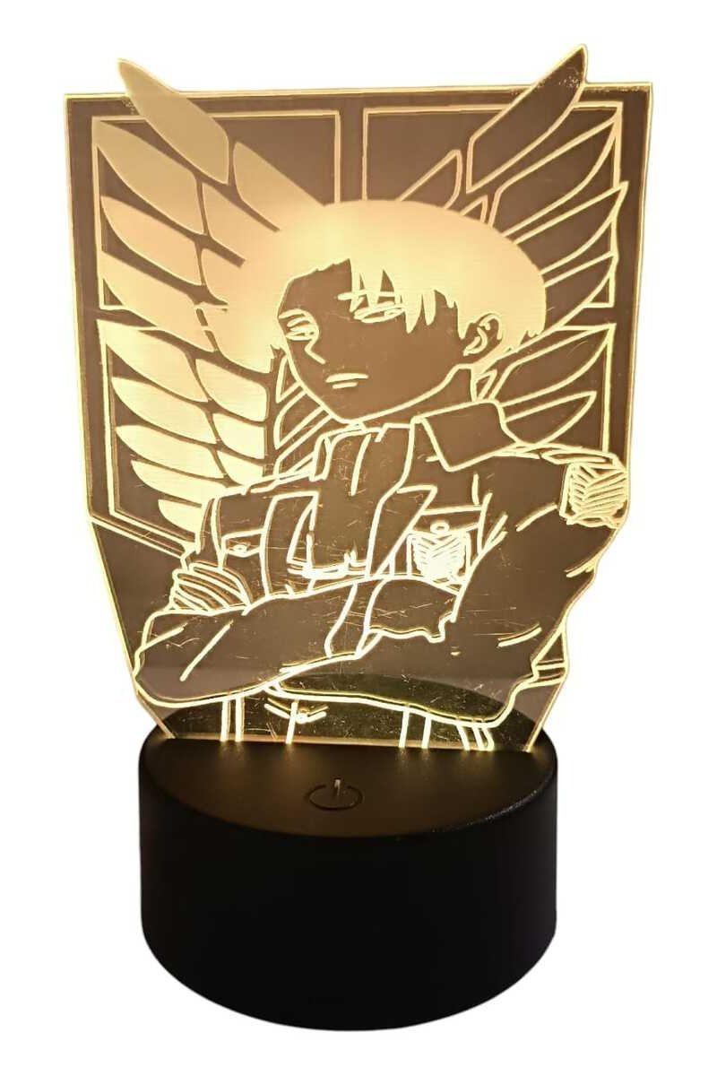 Lámpara Ilusión 3D Levi Ackerman 7 Colores-4