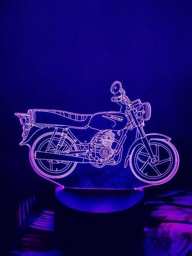Lámpara Ilusión 3D Moto Clásica 7 Colores-1