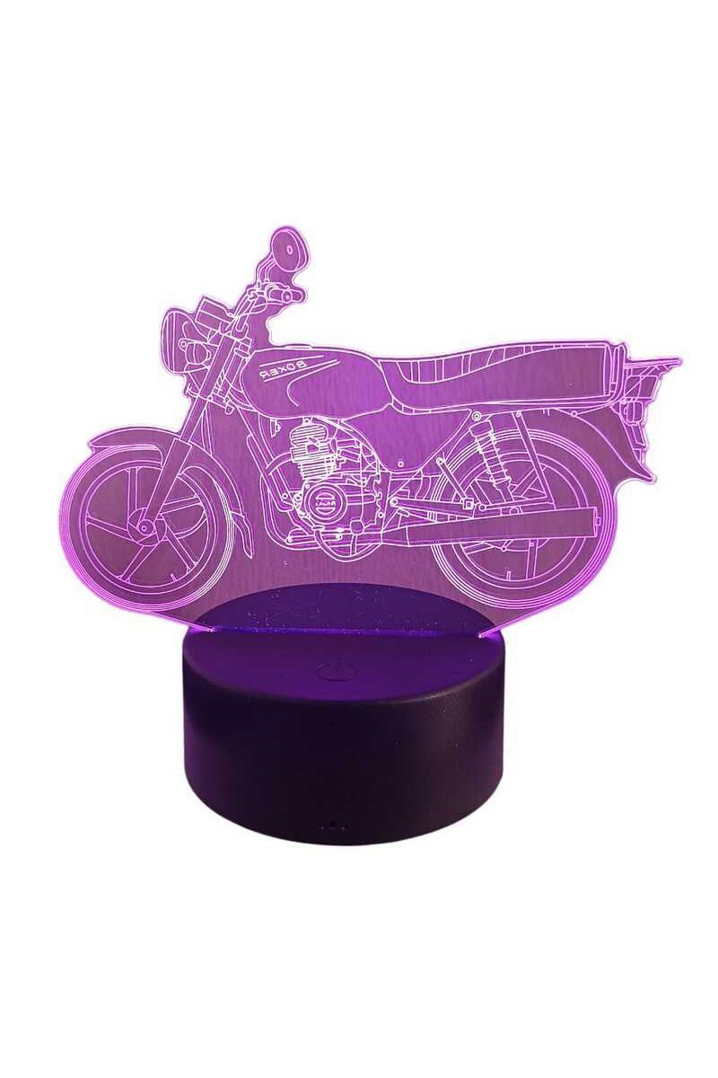 Lámpara Ilusión 3D Moto Clásica 7 Colores-2