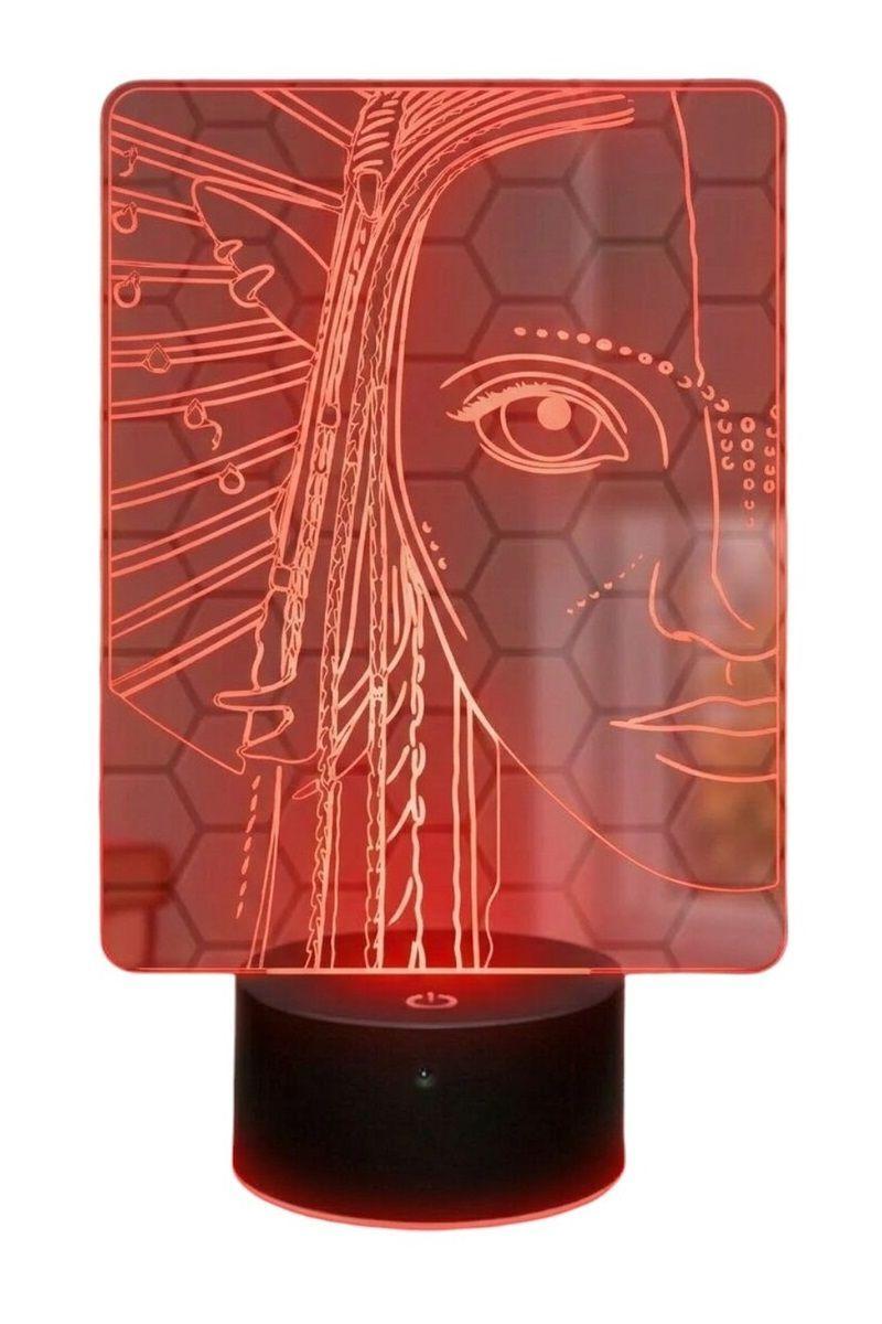 Lámpara Ilusión 3D Avatar Azul 7 Colores-2