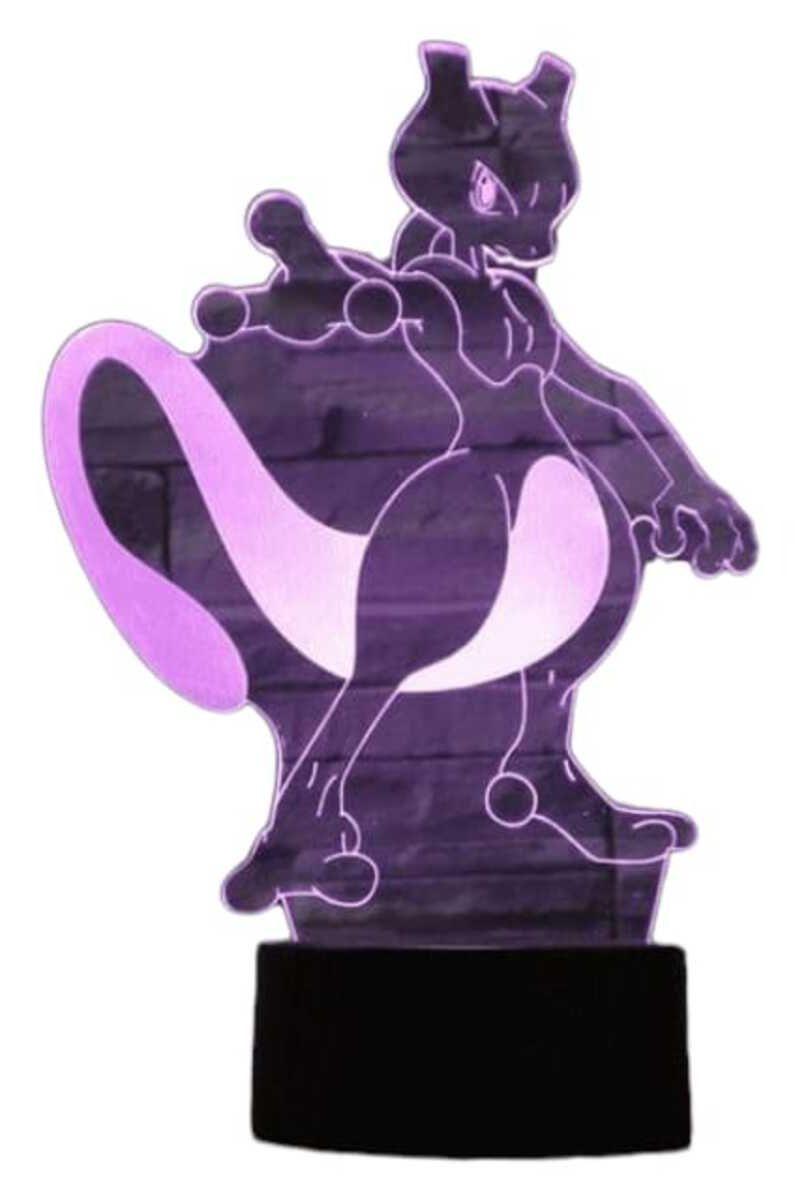 Lámpara Ilusión 3D Mewtwo 7 Colores-2
