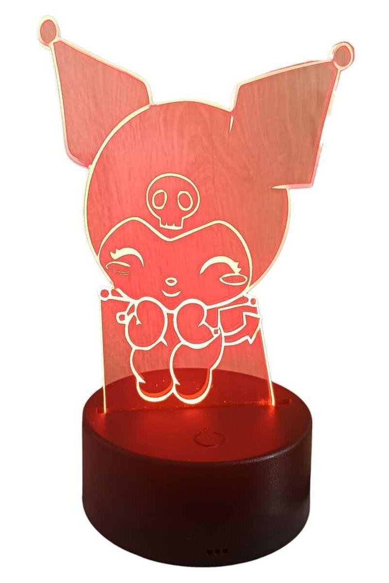 Lámpara Ilusión 3D Kuromi 7 Colores-2