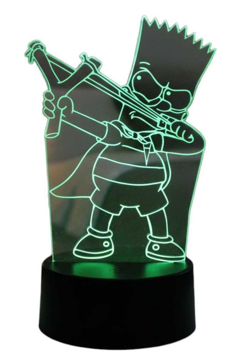 Lámpara Ilusión 3D Bart de Católica 7 Colores-2