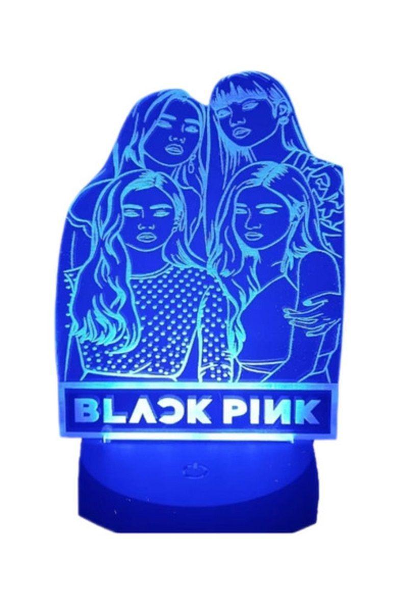 Lámpara Ilusión 3D Black Pink 7 Colores-0