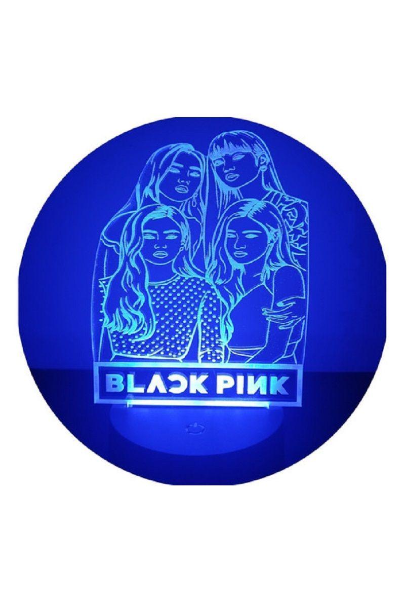 Lámpara Ilusión 3D Black Pink 7 Colores-4