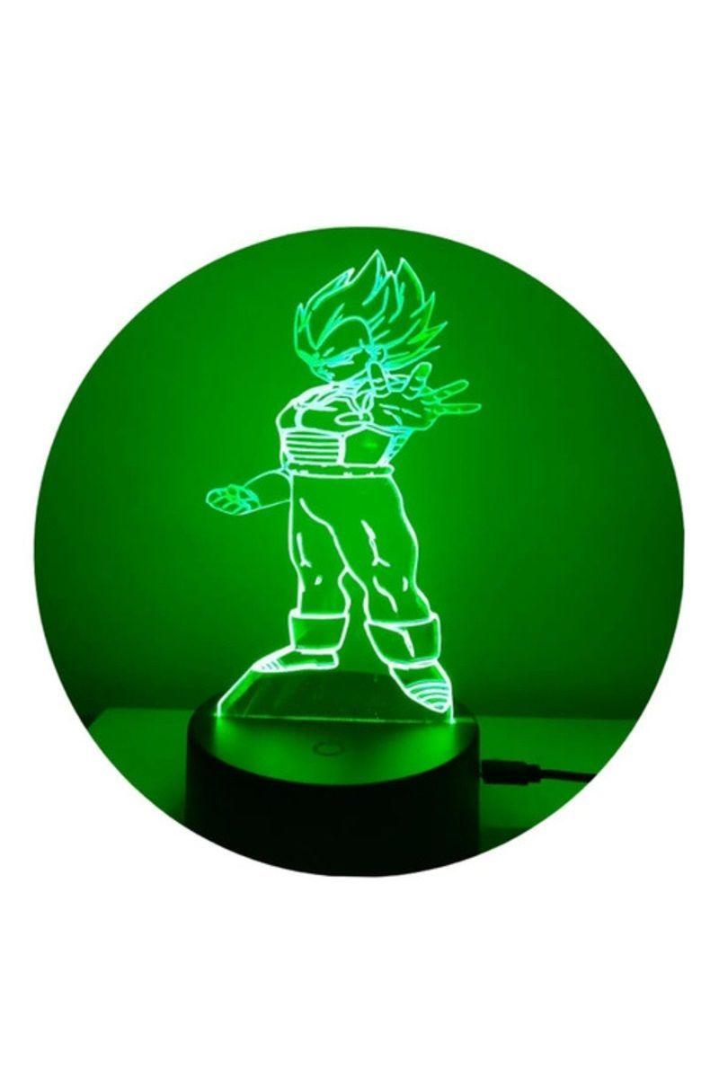 Lámpara Ilusión 3D Vegeta 7 Colores-2