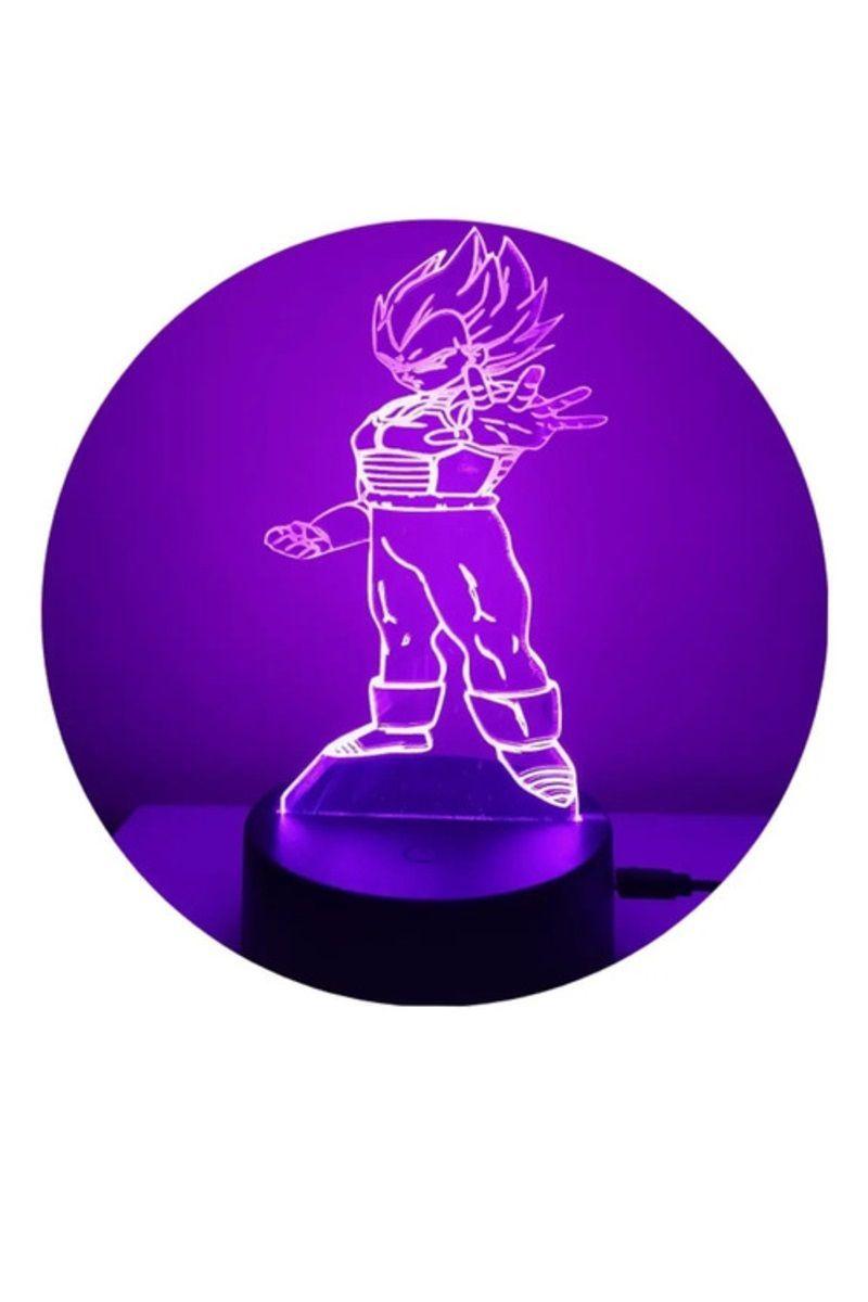 Lámpara Ilusión 3D Vegeta 7 Colores-4