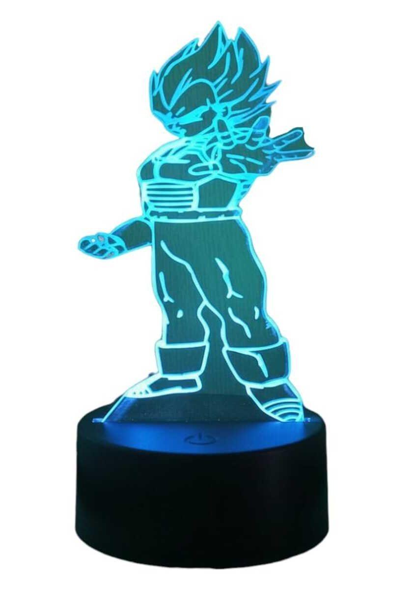 Lámpara Ilusión 3D Vegeta 7 Colores-2