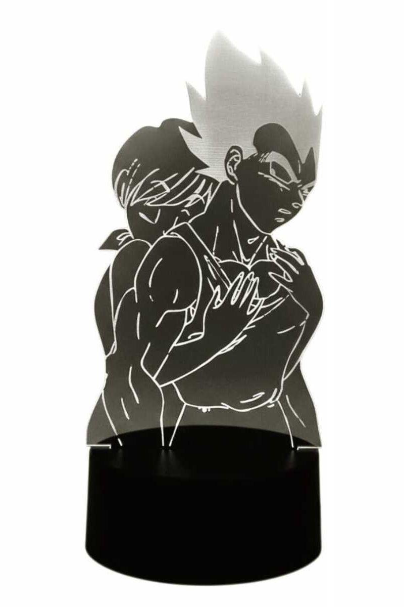 Lámpara Ilusión 3D Vegeta y Bulma 7 Colores-3