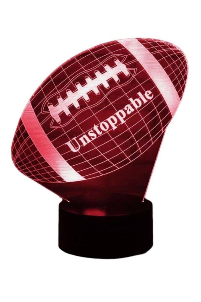 Lámpara Ilusión 3D Balón de Fútbol Americano 7 Colores-2