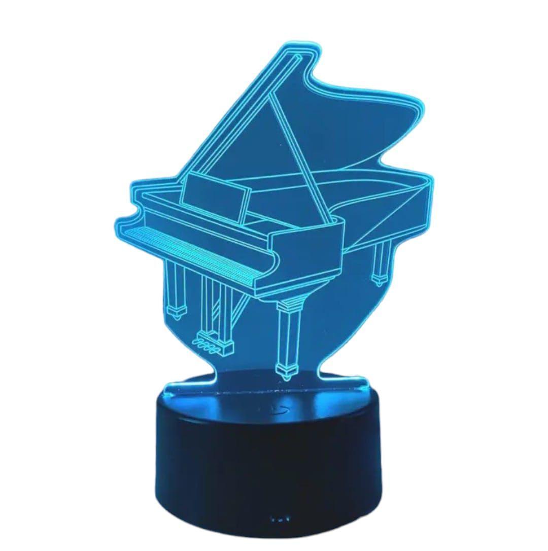 Lámpara Ilusión 3D Piano 7 Colores-0