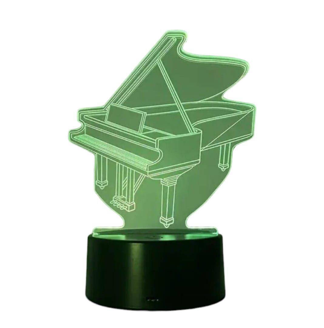 Lámpara Ilusión 3D Piano 7 Colores-1