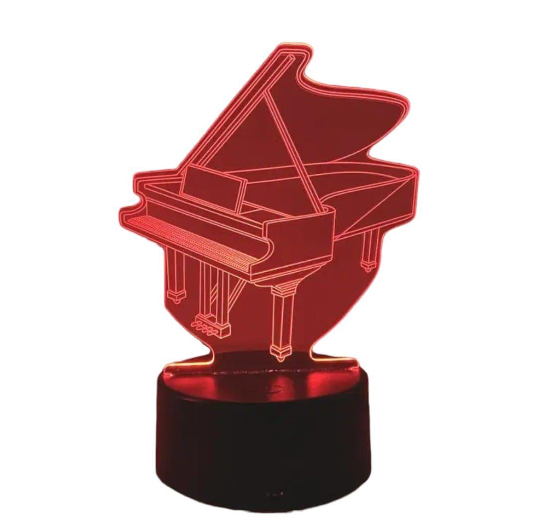 Lámpara Ilusión 3D Piano 7 Colores-2