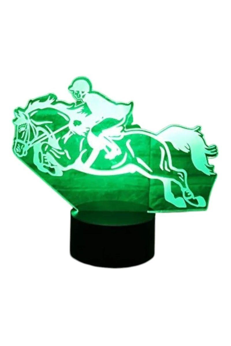 Lámpara Ilusión 3D Equitación 7 Colores-3