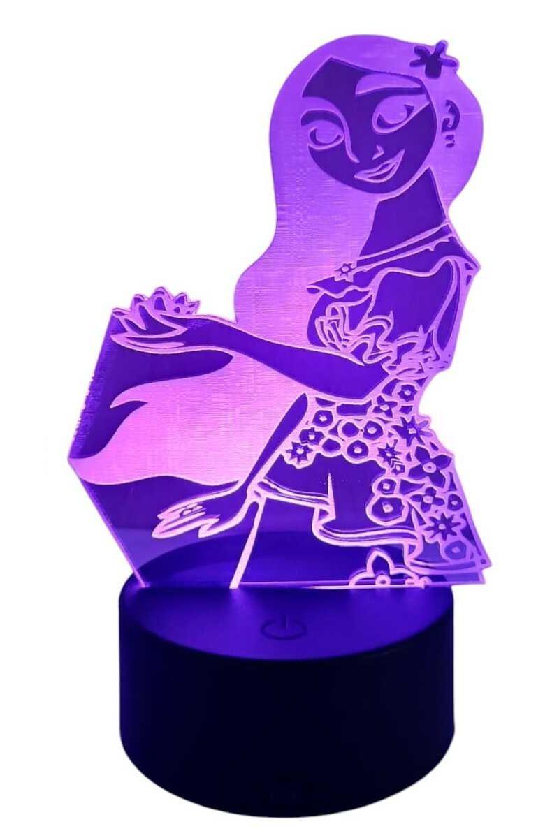 Lámpara Ilusión 3D Encanto Isabella 7 Colores-2