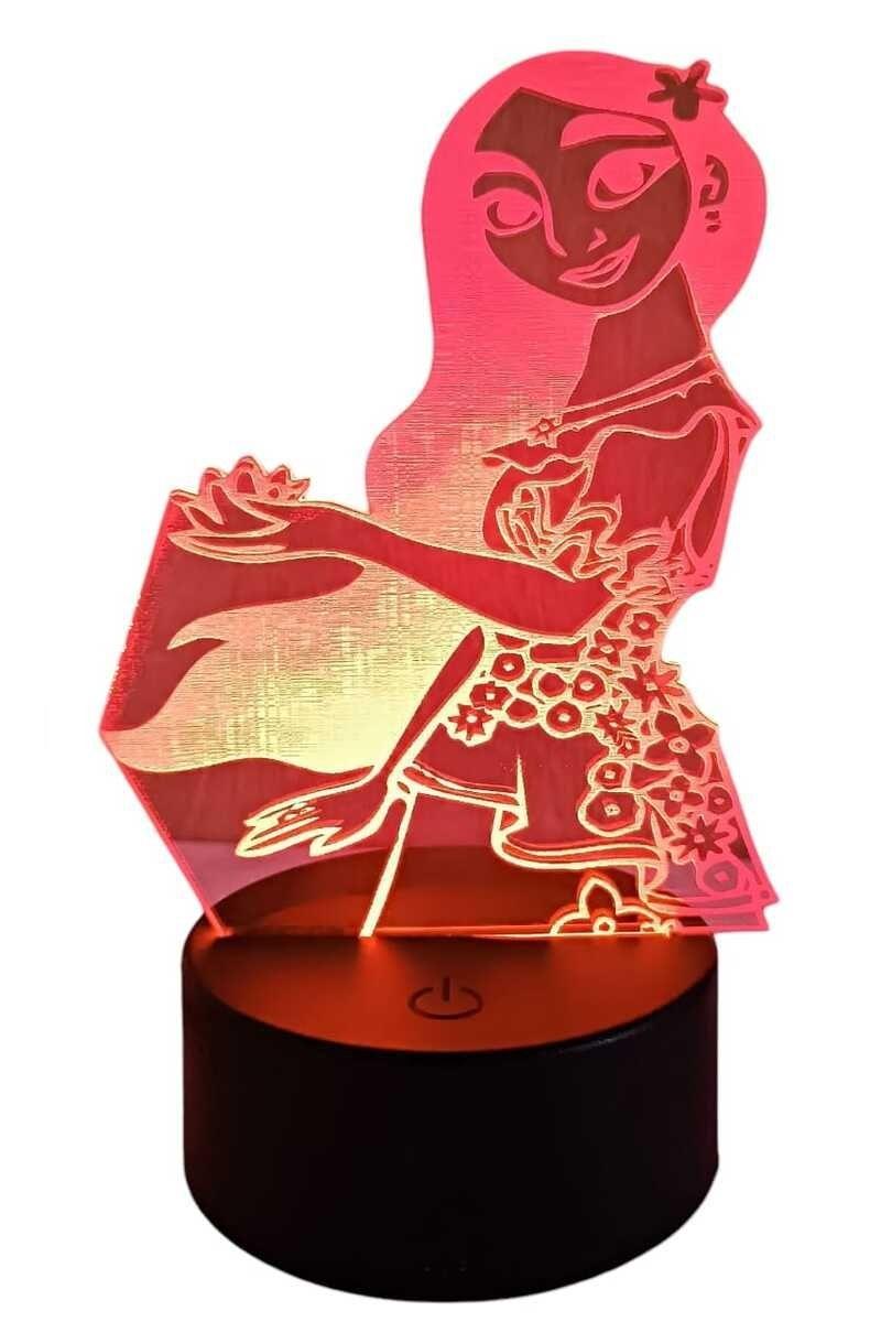 Lámpara Ilusión 3D Encanto Isabella 7 Colores-3