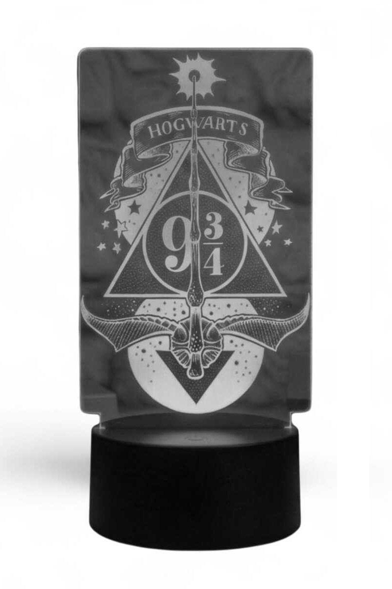 Lámpara Ilusión 3D Harry Potter Símbolos 7 Colores-3