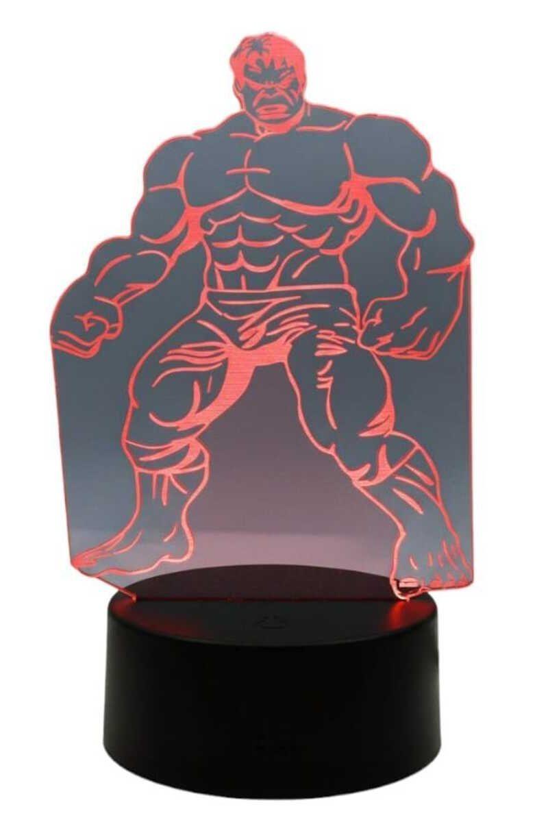 Lámpara Ilusión 3D Hulk 7 Colores-2