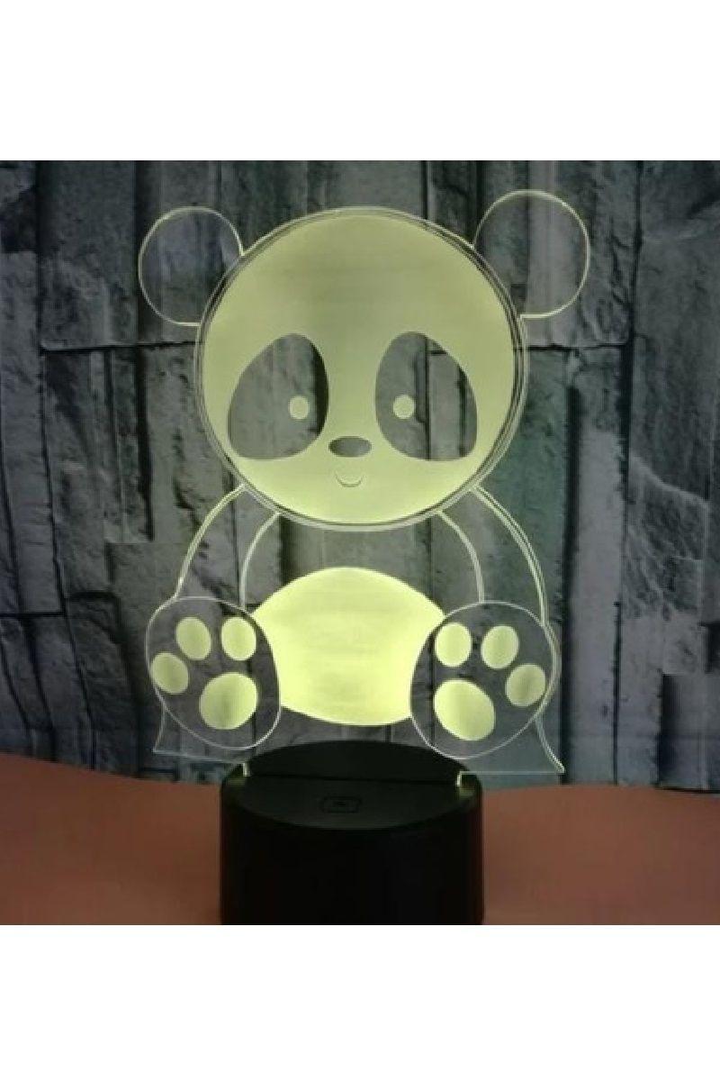Lámpara Ilusión 3D Panda 7 Colores-2