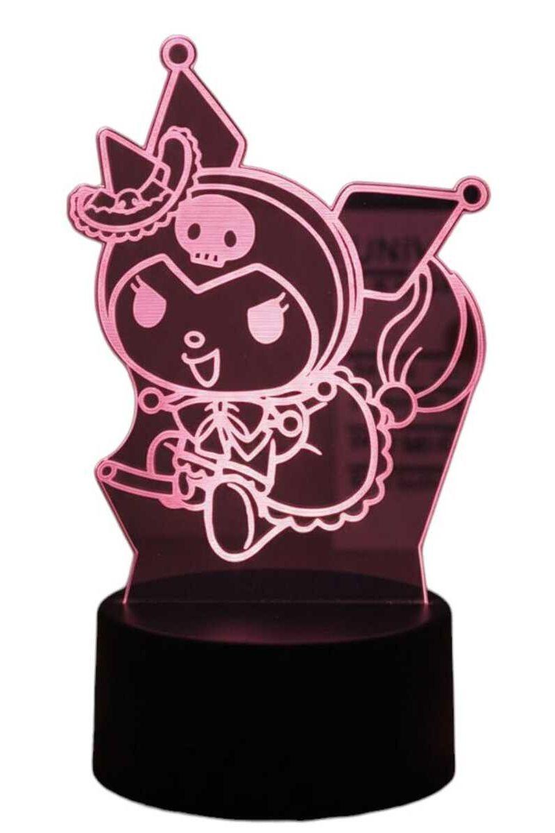 Lámpara Ilusión 3D Kuromi II 7 Colores-2