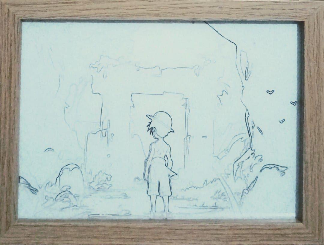 Cuadro Led de Luffy en el Bosque 23x18cm-1