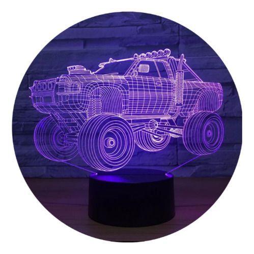 Lámpara Ilusión 3D 4x4 7 Colores-2